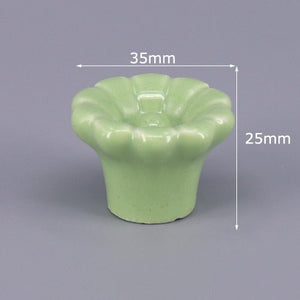 1x Green color series Ceramic Knobs  Dresser Drawer Cabinet Handle Pulls / CuteKitchen Cupboard Knob Furniture Hardware acacuss