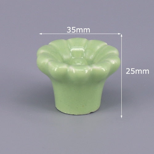 1x Green color series Ceramic Knobs  Dresser Drawer Cabinet Handle Pulls / CuteKitchen Cupboard Knob Furniture Hardware acacuss