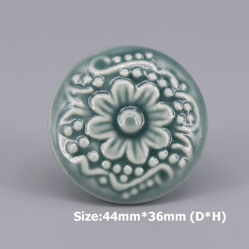 1x Special color Ceramic Wardrobe Drawer Pull Handle Furniture Knob Hardware Europe Cabinet Cupboard Handles Drawer Pull acacuss