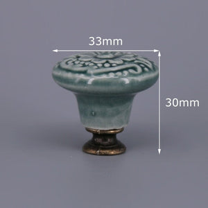 1x Special color Ceramic Wardrobe Drawer Pull Handle Furniture Knob Hardware Europe Cabinet Cupboard Handles Drawer Pull acacuss