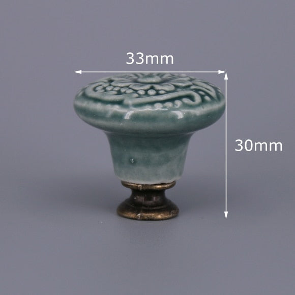 1x Special color Ceramic Wardrobe Drawer Pull Handle Furniture Knob Hardware Europe Cabinet Cupboard Handles Drawer Pull acacuss