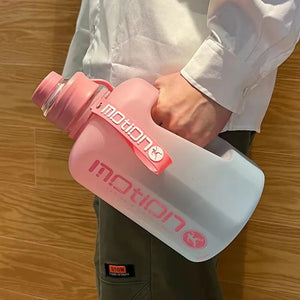 2.2L Large Capacity Sports Water Bottle Outdoor Fitness Kettle Gradient Plastic Water Cup Students Portable Big Ton Ton Barrel acacuss