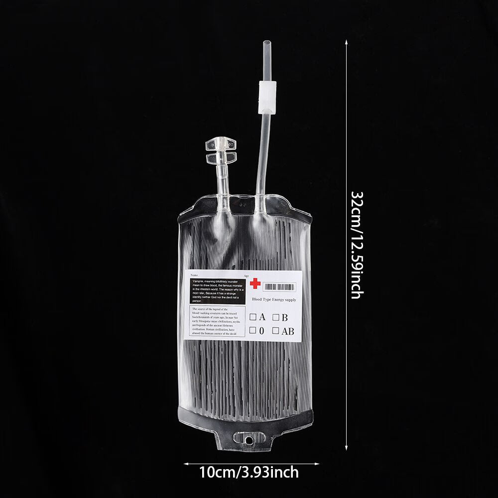 2/4Pcs Clear Halloween Blood Bags 400ml PVC Food Grade Drink Bag Halloween Party Decor Horror Props Cosplay Vampire Blood Pouch acacuss