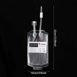 2/4Pcs Clear Halloween Blood Bags 400ml PVC Food Grade Drink Bag Halloween Party Decor Horror Props Cosplay Vampire Blood Pouch acacuss