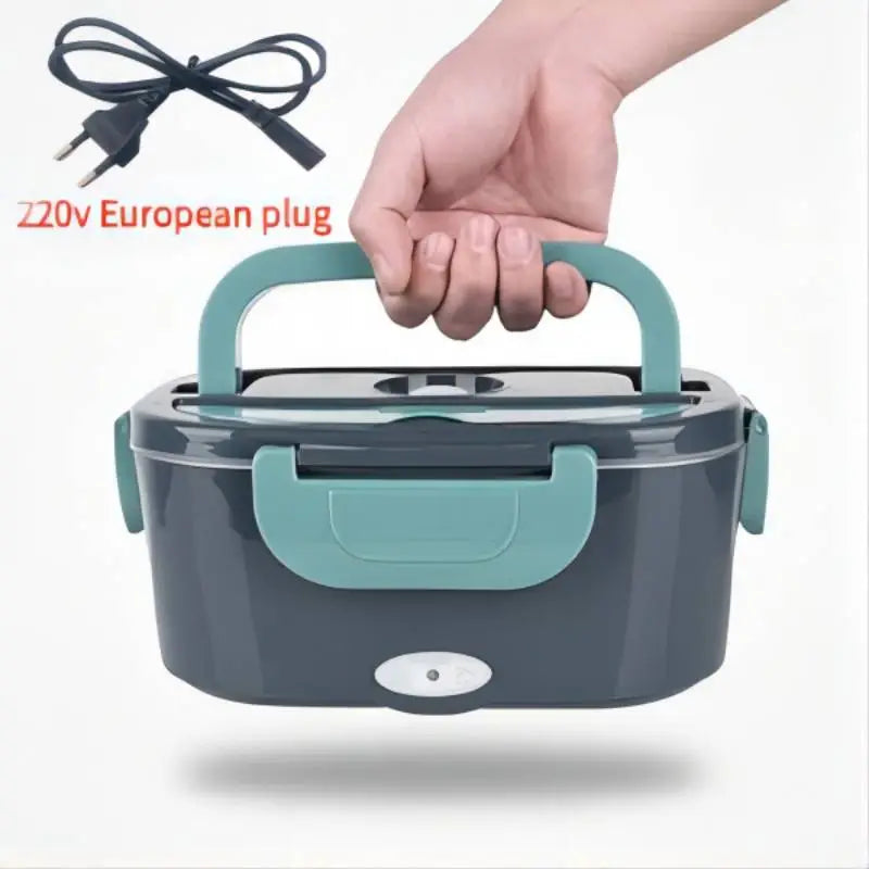 2-In-1 Electric Heating Lunch Box Car + Home 12V/220/110V Portable Stainless Steel Liner Bento Lunchbox Food Container Bento Box acacuss