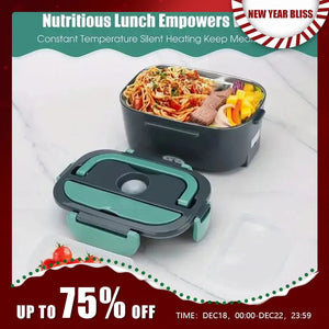 2-In-1 Electric Heating Lunch Box Car + Home 12V/220/110V Portable Stainless Steel Liner Bento Lunchbox Food Container Bento Box acacuss