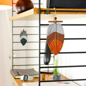 2 Pieces Bohemian Woven Leaf Hanging Decorations Wall Home Decoration Handicrafts Hanging Ornaments Room Decor acacuss