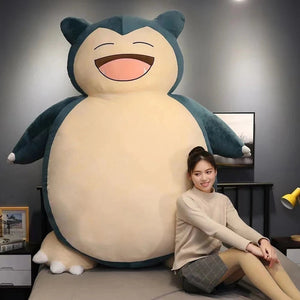200/150cm Giant Snorlax Plush Pokemon Plush Toys Kawaii Soft Snorlax Leather Shell Plushie NO Filling Pillow Gifts for Children acacuss