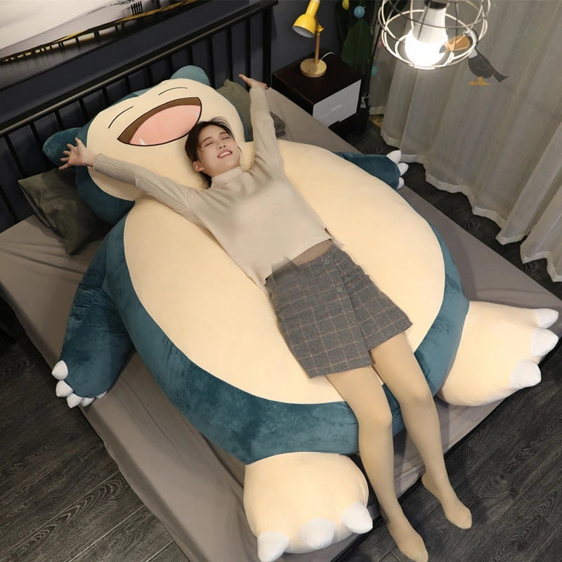 200/150cm Giant Snorlax Plush Pokemon Plush Toys Kawaii Soft Snorlax Leather Shell Plushie NO Filling Pillow Gifts for Children acacuss