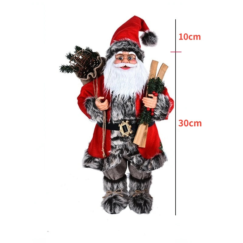 2023 New Year pink Big Santa Claus Doll Children Xmas Gift Christmas Hat Decorations for Home Wedding Party Supplies Ornaments acacuss