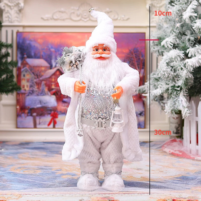 2023 New Year pink Big Santa Claus Doll Children Xmas Gift Christmas Hat Decorations for Home Wedding Party Supplies Ornaments acacuss