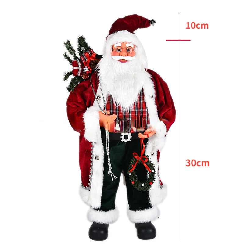 2023 New Year pink Big Santa Claus Doll Children Xmas Gift Christmas Hat Decorations for Home Wedding Party Supplies Ornaments acacuss