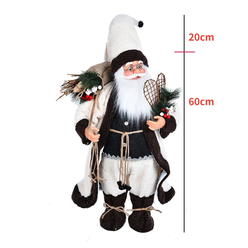 2023 New Year pink Big Santa Claus Doll Children Xmas Gift Christmas Hat Decorations for Home Wedding Party Supplies Ornaments acacuss
