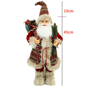 2023 New Year pink Big Santa Claus Doll Children Xmas Gift Christmas Hat Decorations for Home Wedding Party Supplies Ornaments acacuss