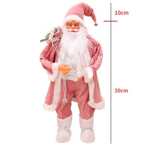 2023 New Year pink Big Santa Claus Doll Children Xmas Gift Christmas Hat Decorations for Home Wedding Party Supplies Ornaments acacuss