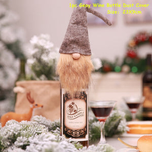 2024 New Year Christmas Wine Bottle Covers Bag Holiday Champagne Bottle Cover Merry Christmas Table Decorations for Home Xmas acacuss