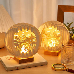 2024 Paper Carving Lamp Creative Three-dimensional Light Luxury Birthday Gift Bedroom Romantic Night Light Gift Decoration acacuss