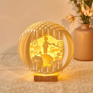 2024 Paper Carving Lamp Creative Three-dimensional Light Luxury Birthday Gift Bedroom Romantic Night Light Gift Decoration acacuss