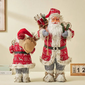 2024Large Santa Claus Merry Christmas Decorations for Home Happy New Year 2023 Santa Claus Doll Window Decorations Home gift acacuss