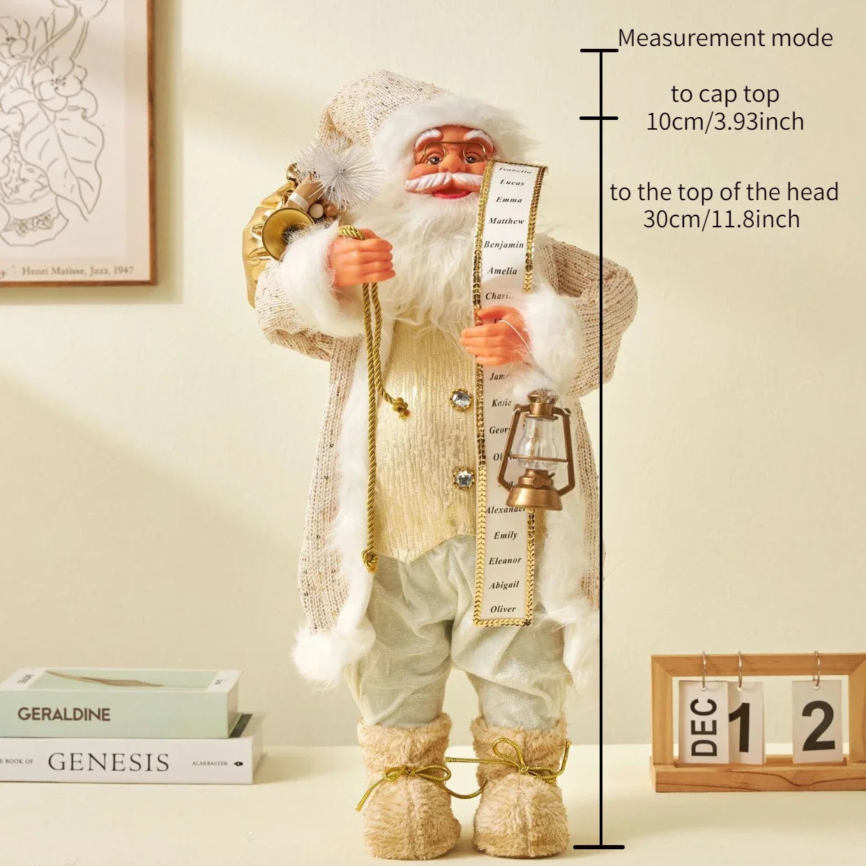 2024Large Santa Claus Merry Christmas Decorations for Home Happy New Year 2023 Santa Claus Doll Window Decorations Home gift acacuss