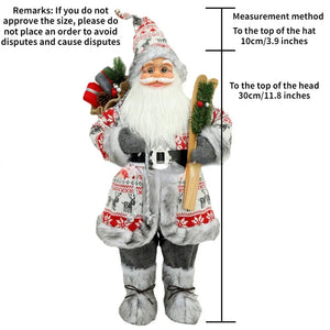 2024Large Santa Claus Merry Christmas Decorations for Home Happy New Year 2023 Santa Claus Doll Window Decorations Home gift acacuss