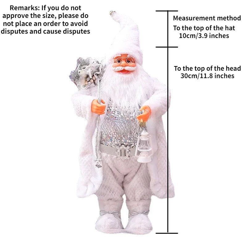 2024Large Santa Claus Merry Christmas Decorations for Home Happy New Year 2023 Santa Claus Doll Window Decorations Home gift acacuss