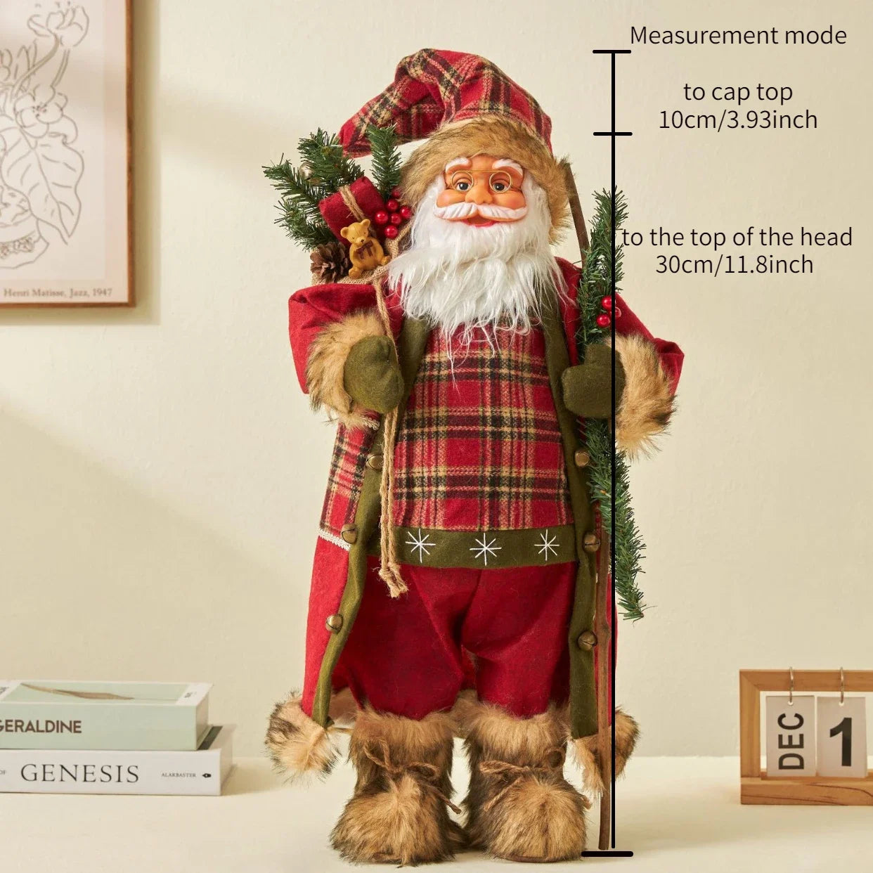 2024Large Santa Claus Merry Christmas Decorations for Home Happy New Year 2023 Santa Claus Doll Window Decorations Home gift acacuss