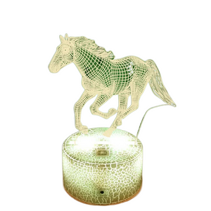 3d Illusion Lamp Led Children's Night Light Horse Table Lamp for Bedroom Holiday Christmas Lights Decoration Gifts for Kids acacuss