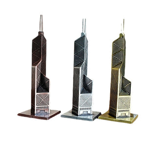 20CM High Retro Alloy BOC Tower Ornaments Home Decoration Accessories Metal Crafts Building Model Spring Decoration Crafts acacuss