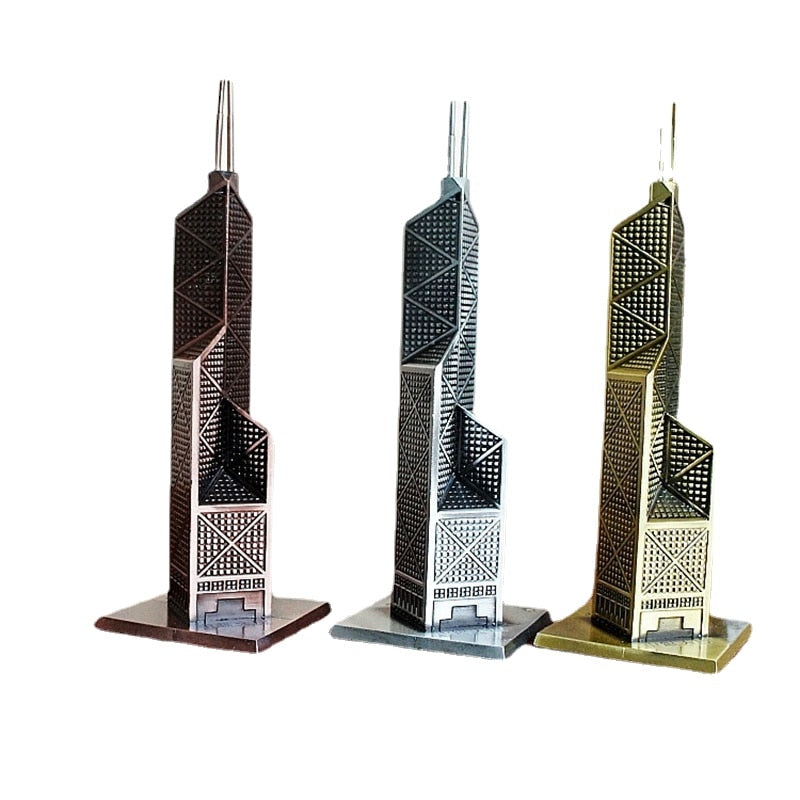 20CM High Retro Alloy BOC Tower Ornaments Home Decoration Accessories Metal Crafts Building Model Spring Decoration Crafts acacuss