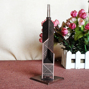 20CM High Retro Alloy BOC Tower Ornaments Home Decoration Accessories Metal Crafts Building Model Spring Decoration Crafts acacuss