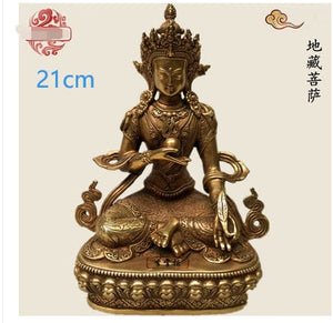 21CM Copper Statue Medicine Master Buddha Yellow God Wealth Green Tara Vajrasattva Great White Umbrella Cover Sun Tathaga acacuss
