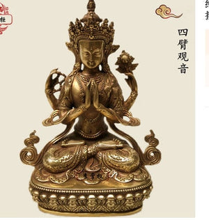 21CM Copper Statue Medicine Master Buddha Yellow God Wealth Green Tara Vajrasattva Great White Umbrella Cover Sun Tathaga acacuss