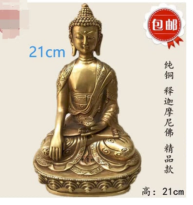 21CM Copper Statue Medicine Master Buddha Yellow God Wealth Green Tara Vajrasattva Great White Umbrella Cover Sun Tathaga acacuss