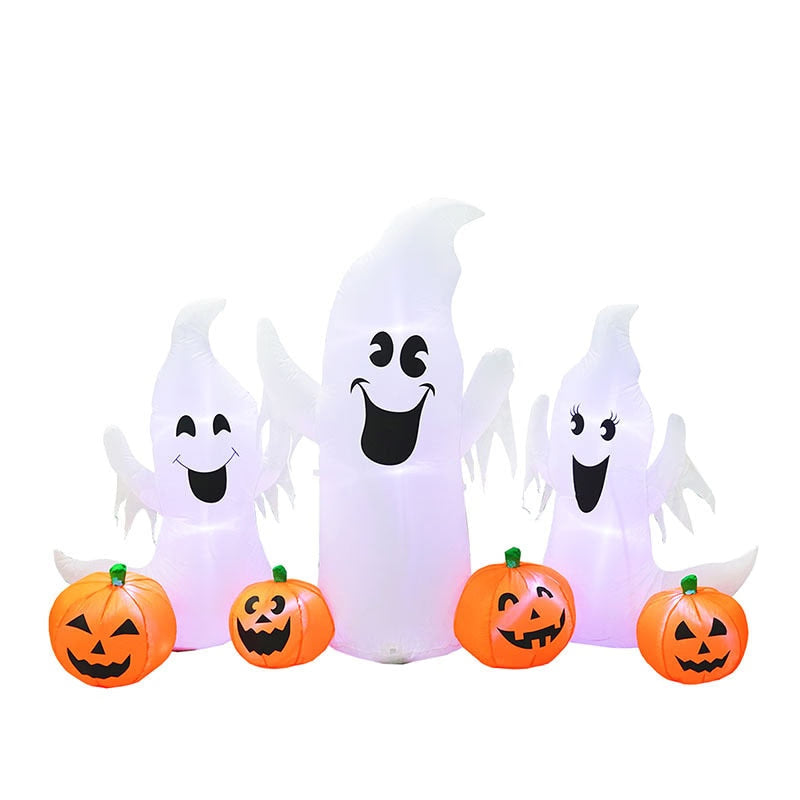 230cm 7pcs Inflatable Halloween Pumpkin Outdoor Garden Decoration Blowing Up Toys with LED Lights Christmas Gift Halloween Decor acacuss