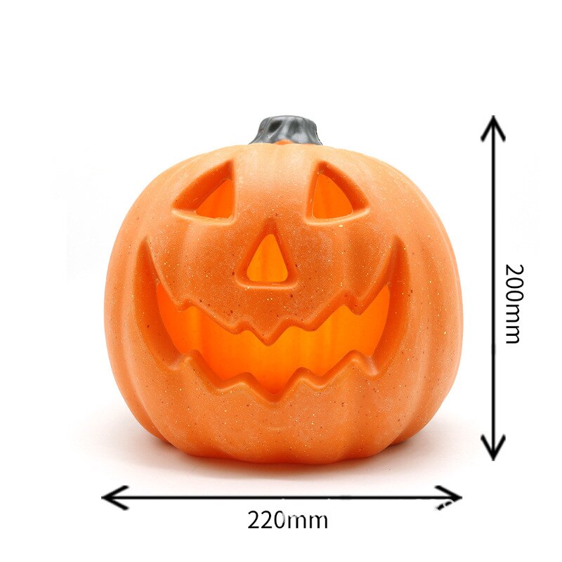 24*20cm Pumpkin Lantern Plastic Halloween Led Pumpkin Lamp Flashing Ghost Lighting Festival Park Indoor Garden Decoration New acacuss