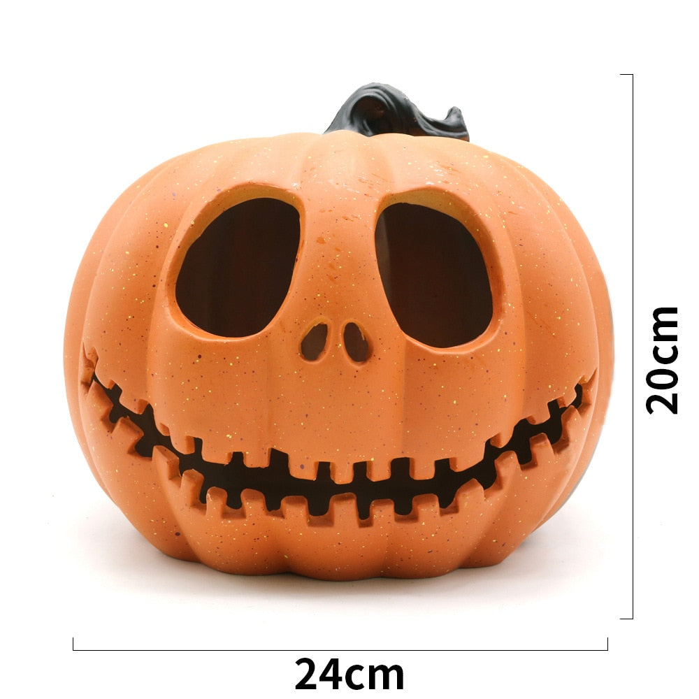 24*20cm Pumpkin Lantern Plastic Halloween Led Pumpkin Lamp Flashing Ghost Lighting Festival Park Indoor Garden Decoration New acacuss