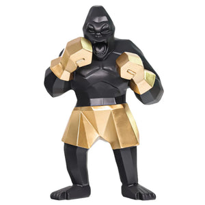 24cm Creative Boxing King Kong Sculpture Fashion Gorilla Animal Character Figurine Orangutan Home Decoration Desk Decor and Gift acacuss