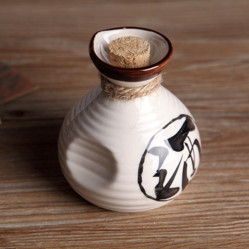 250ml Japanese Ceramic wine set sake white wine yellow wine small wine bottle wine glass one pot and two cups three-piece set acacuss