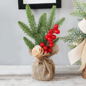 25CM Christmas Decorations Desktop Window Mini Christmas Tree Decoration Potted Festival Scene Arrangement Decorations 2023 acacuss