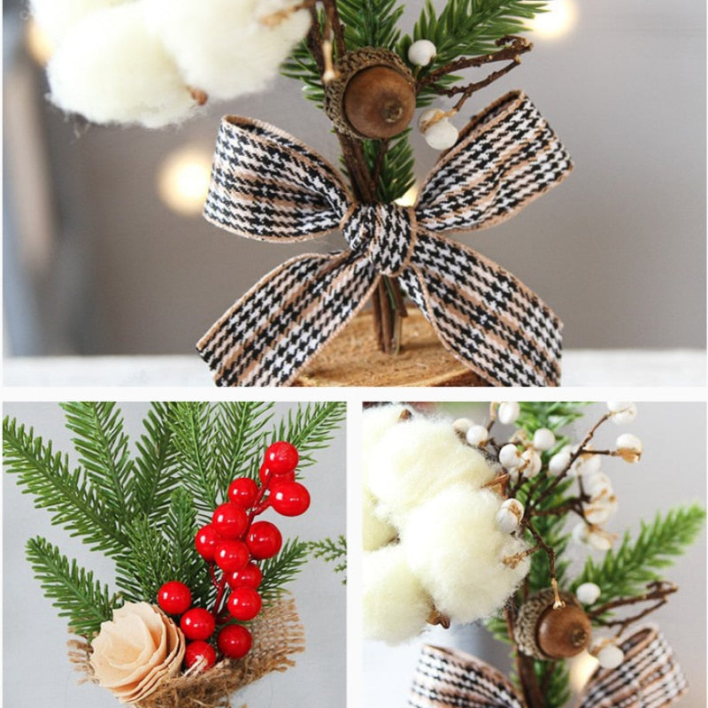 25CM Christmas Decorations Desktop Window Mini Christmas Tree Decoration Potted Festival Scene Arrangement Decorations 2023 acacuss