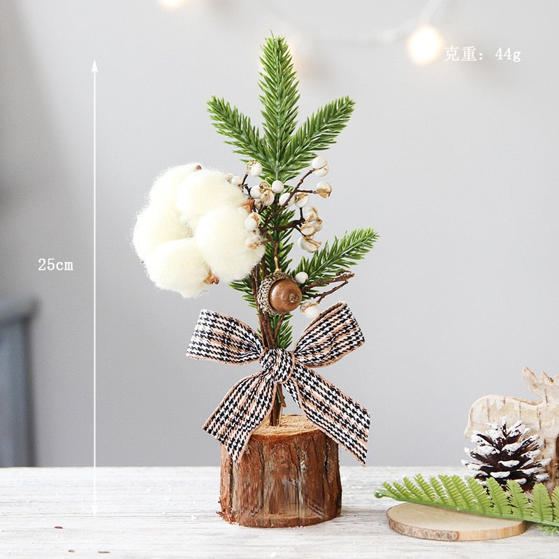 25CM Christmas Decorations Desktop Window Mini Christmas Tree Decoration Potted Festival Scene Arrangement Decorations 2023 acacuss