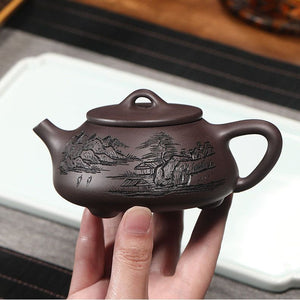 260ml Yixing Purple Clay Teapot Handmade  Filter Xishi Tea Pot Chinese Authentic Zisha Tea Set Kettle Customized Gifts acacuss