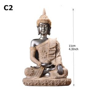 28 Style Miniature Buddha Statue Nature Sandstone Fengshui Thailand Buddha Sculpture Hindu Figurine Home Decorative Ornament 15 acacuss