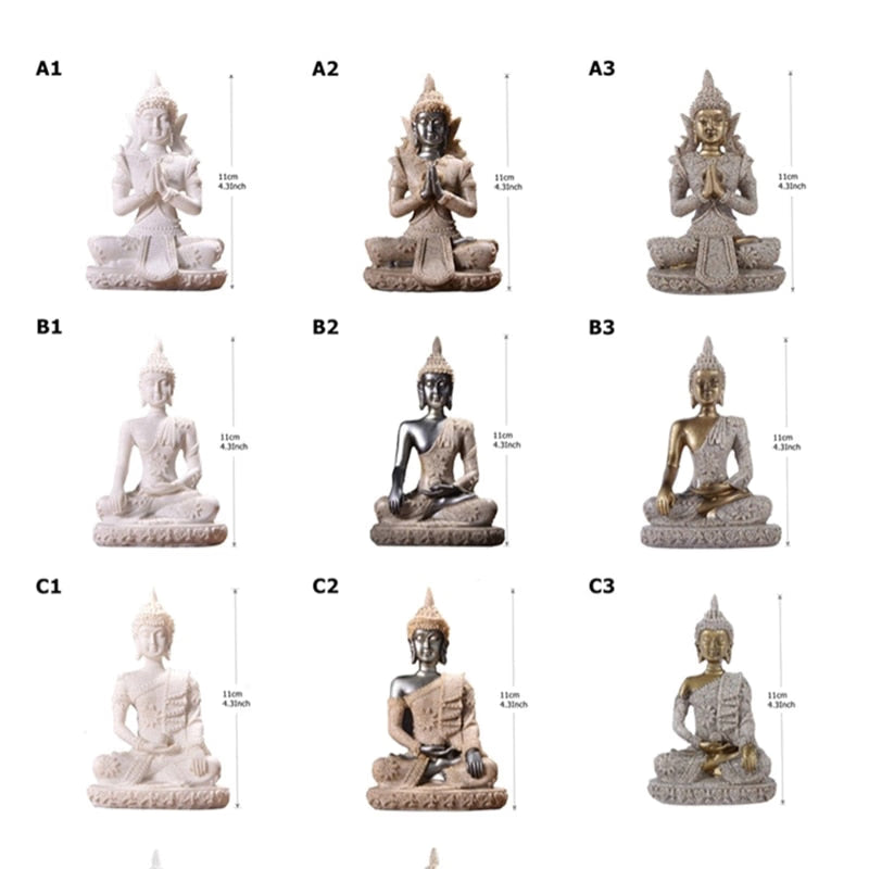 28 Style Miniature Buddha Statue Nature Sandstone Fengshui Thailand Buddha Sculpture Hindu Figurine Home Decorative Ornament 15 acacuss