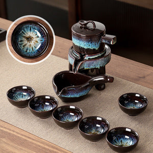 SET de thé semi-automatique en porcelaine peint à la main - ACACUSS