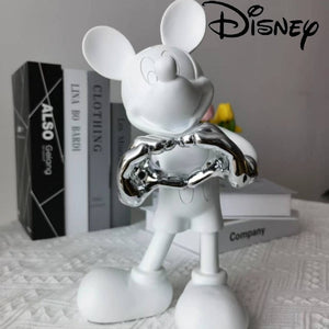 29/30cm Disney Mickey Mouse Figure Mickey Welcome Guests Children Toy Resin Model  Love Sitting Home Furnishing Halloween Gift acacuss