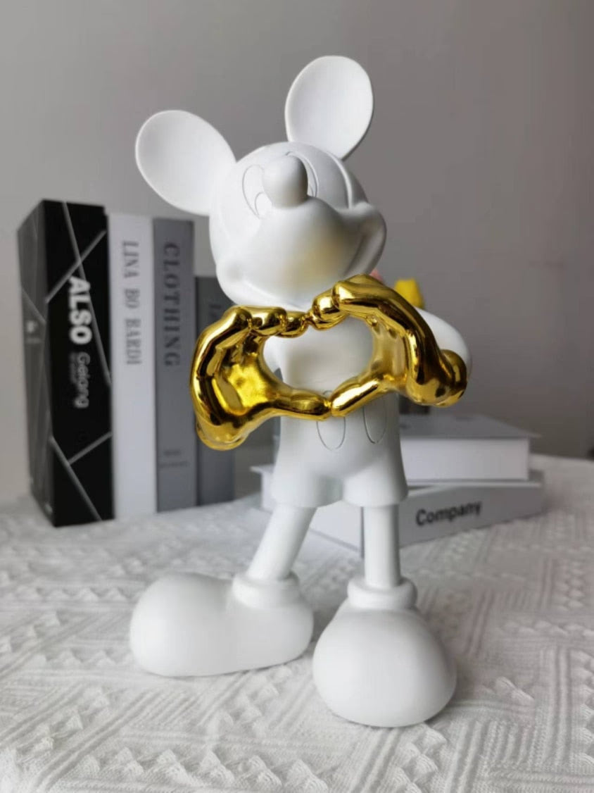 29/30cm Disney Mickey Mouse Figure Mickey Welcome Guests Children Toy Resin Model  Love Sitting Home Furnishing Halloween Gift acacuss