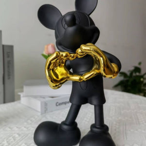 29/30cm Disney Mickey Mouse Figure Mickey Welcome Guests Children Toy Resin Model  Love Sitting Home Furnishing Halloween Gift acacuss