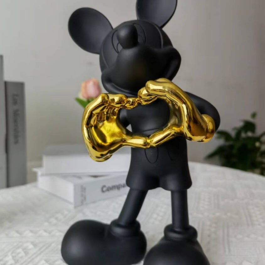 29/30cm Disney Mickey Mouse Figure Mickey Welcome Guests Children Toy Resin Model  Love Sitting Home Furnishing Halloween Gift acacuss